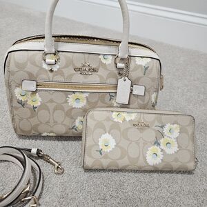 Coach Beige Floral Women's Bag Set
